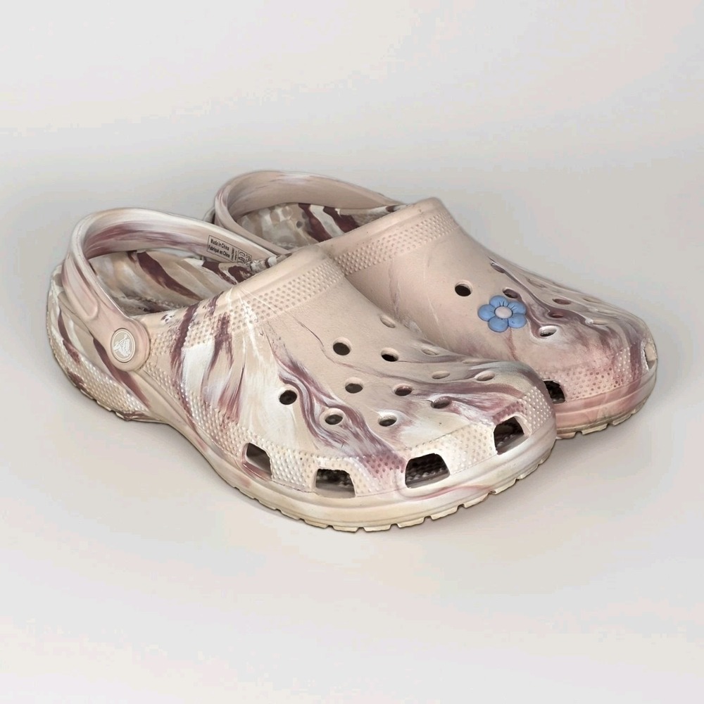 Crocs Classic Marbled Clog Quartz Mauve Pink M9 W11 Unisex Casual Sandal